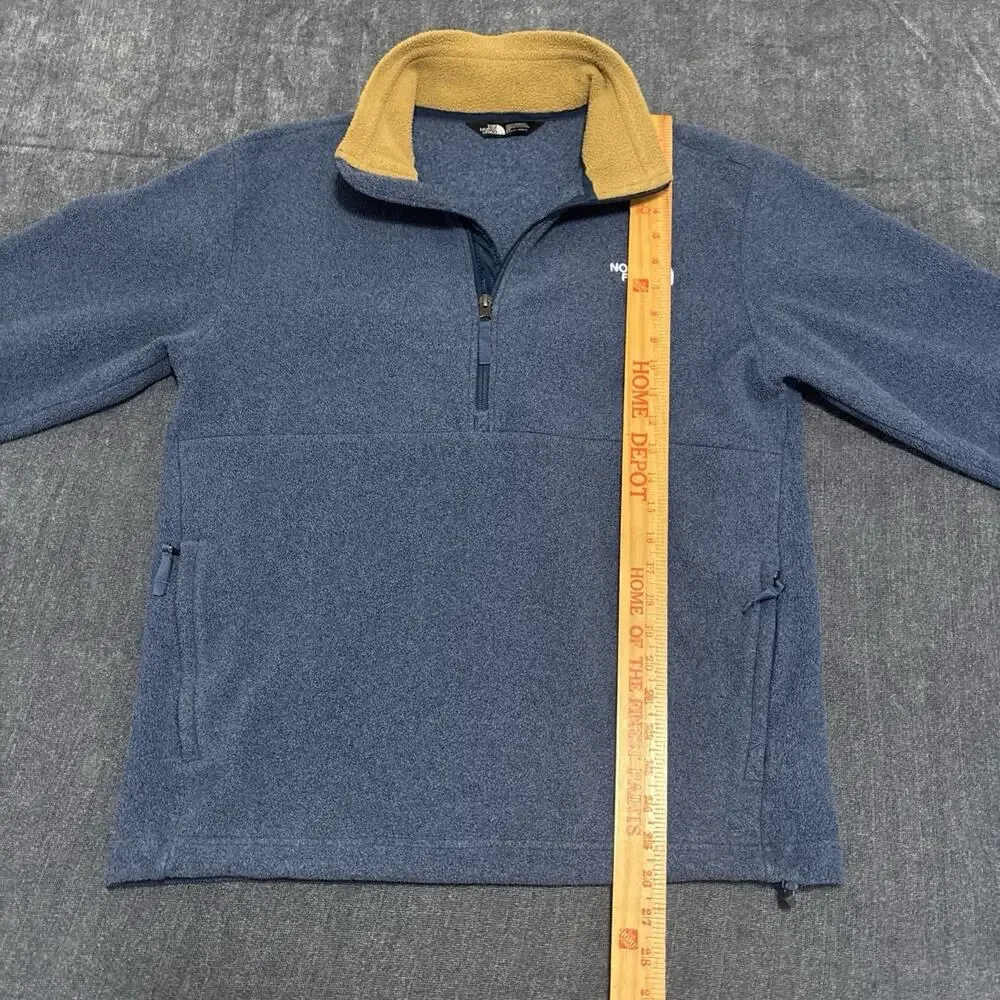 The North Face Mens Size Small Pullover 1/4 Zip Sweatshirt Fleece Blue